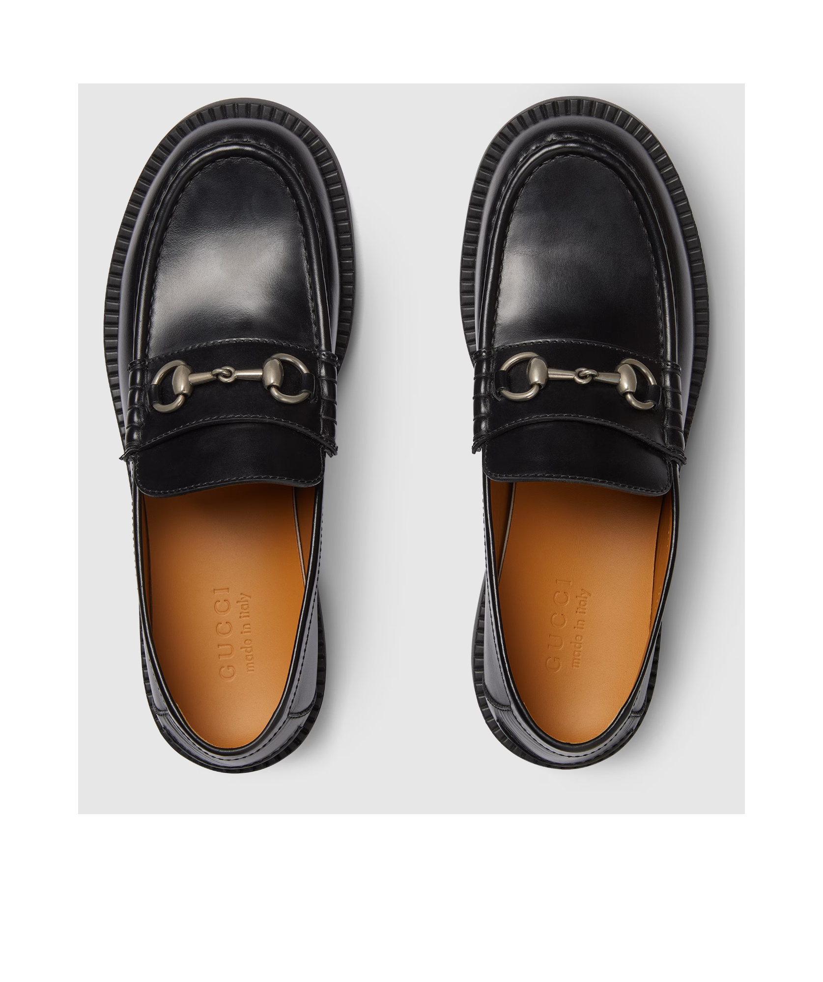 Gucci Tempe Patent Leather Loafers In Black