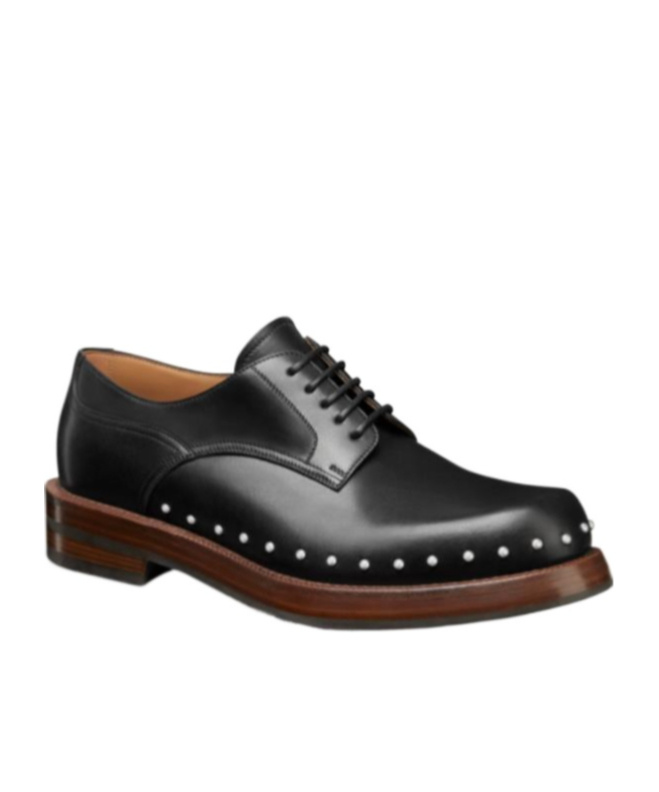 Dior Round-headed Derby Shoes In Black