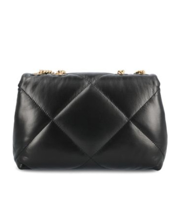 Tory Burch Small Kira Diamond Quilted Convertible Leather Shoulder Bag In Black
