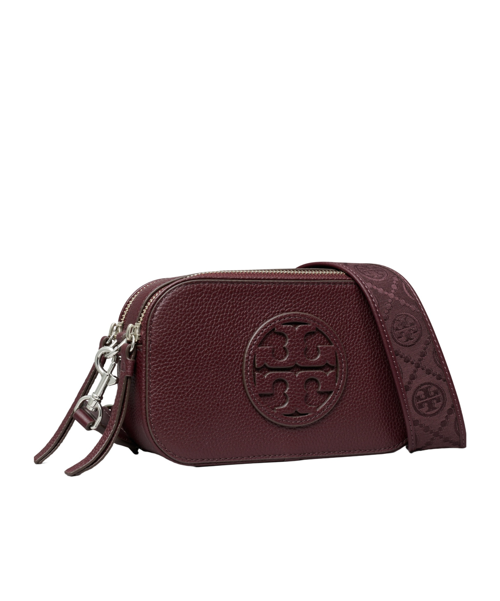 Tory Burch Miller Mini Crossbody Bag Dark Carmine In Burgundy