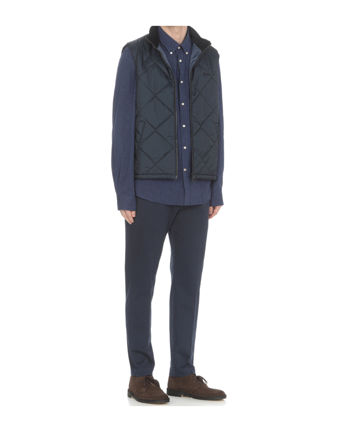 Barbour Chest-pocket Linen-blend Shirt In Blue