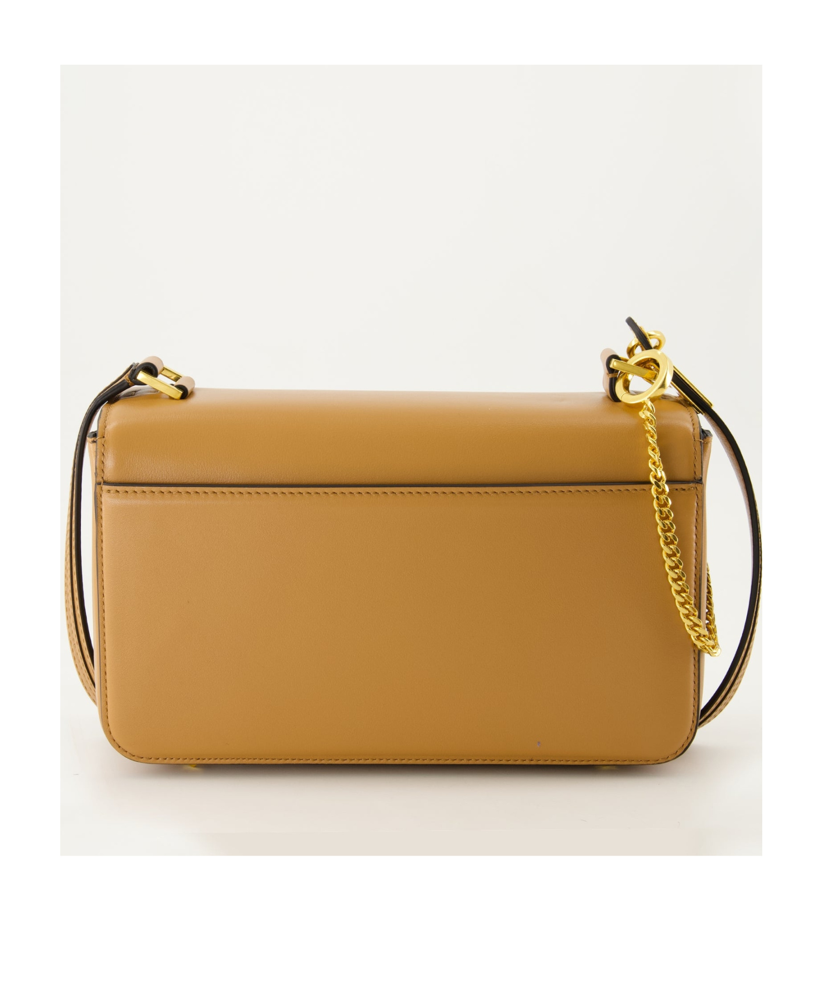 Valentino Vlogo Signature Foldover Top Shoulder Bag In Brown