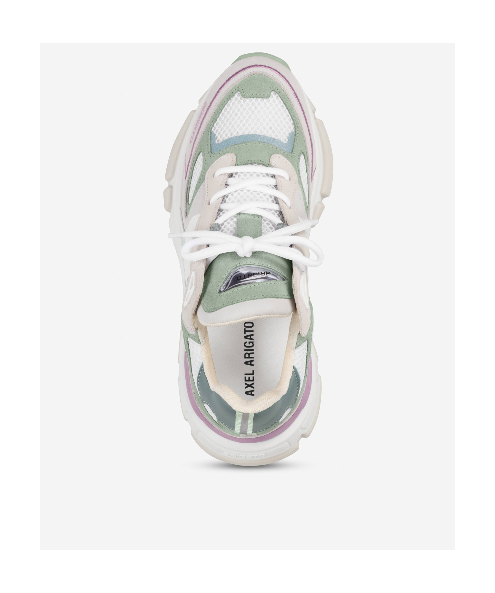 Axel Arigato White & Green Sphere Runner Sneakers In White