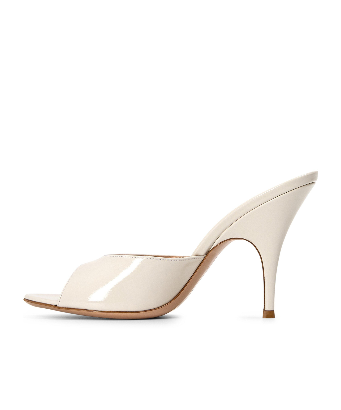 Gianvito Rossi Solid Heeled Mules In White