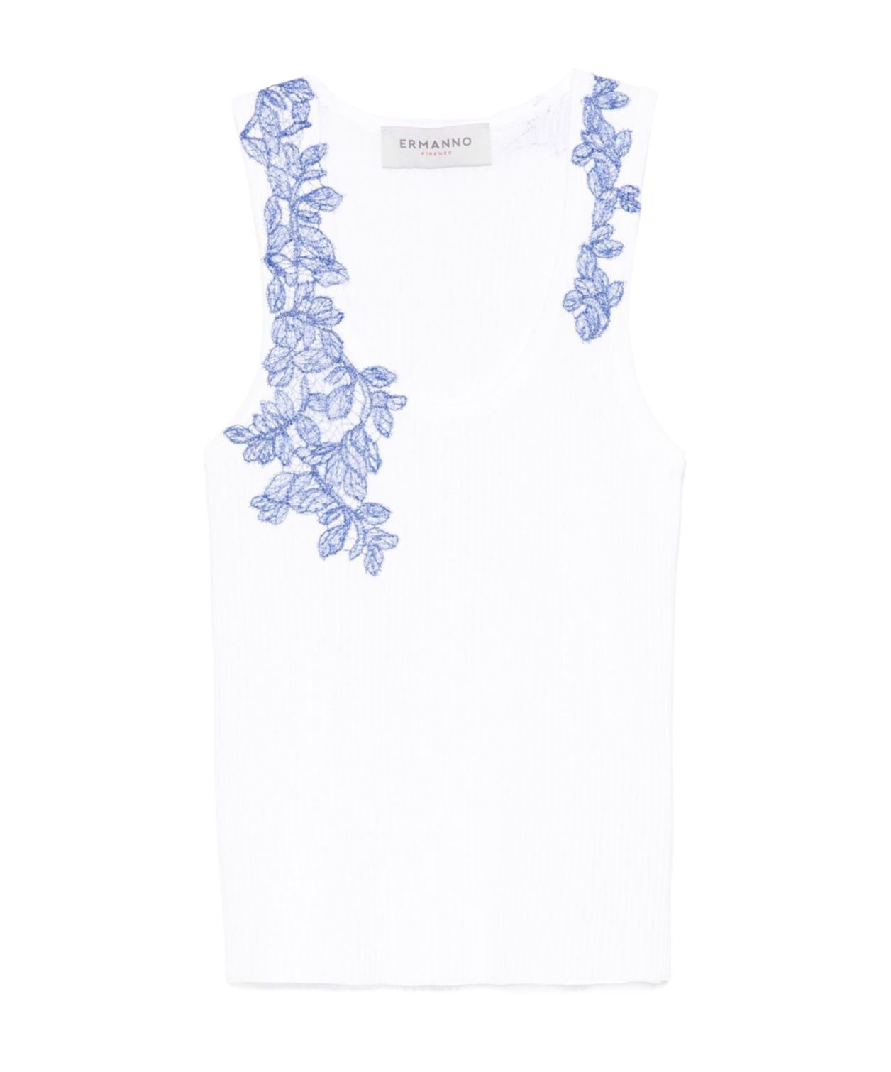 Ermanno Firenze Lace-detail Tank Top