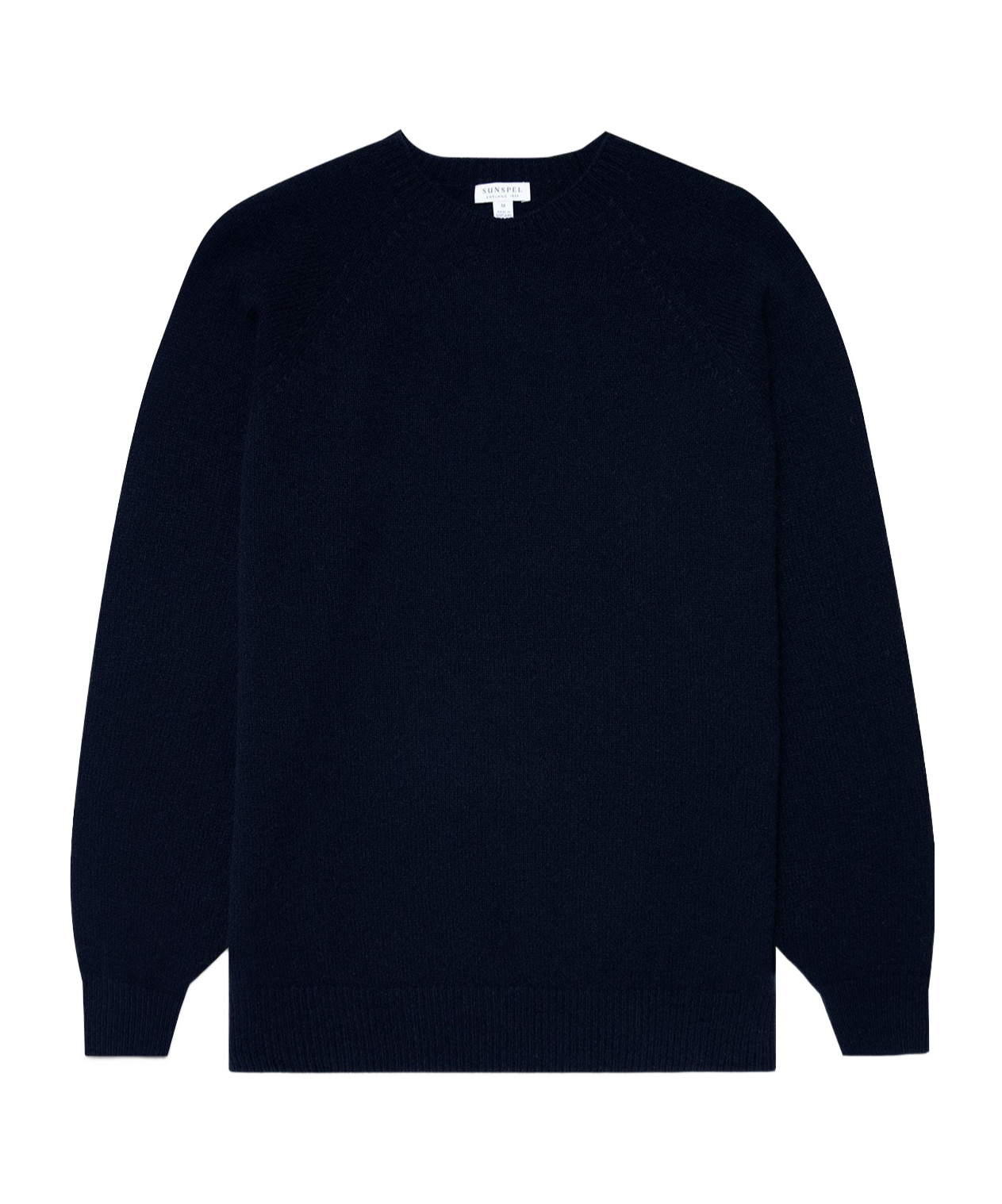 Sunspel Wool Round-neck Sweater In Black