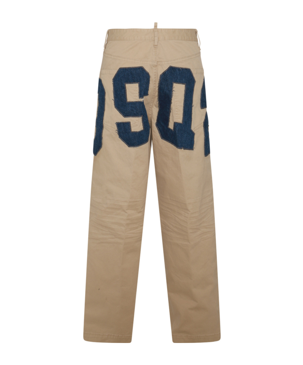 DSQUARED2 DSQUARED2 LOGO PATCH STRAIGHT-LEG TROUSERS