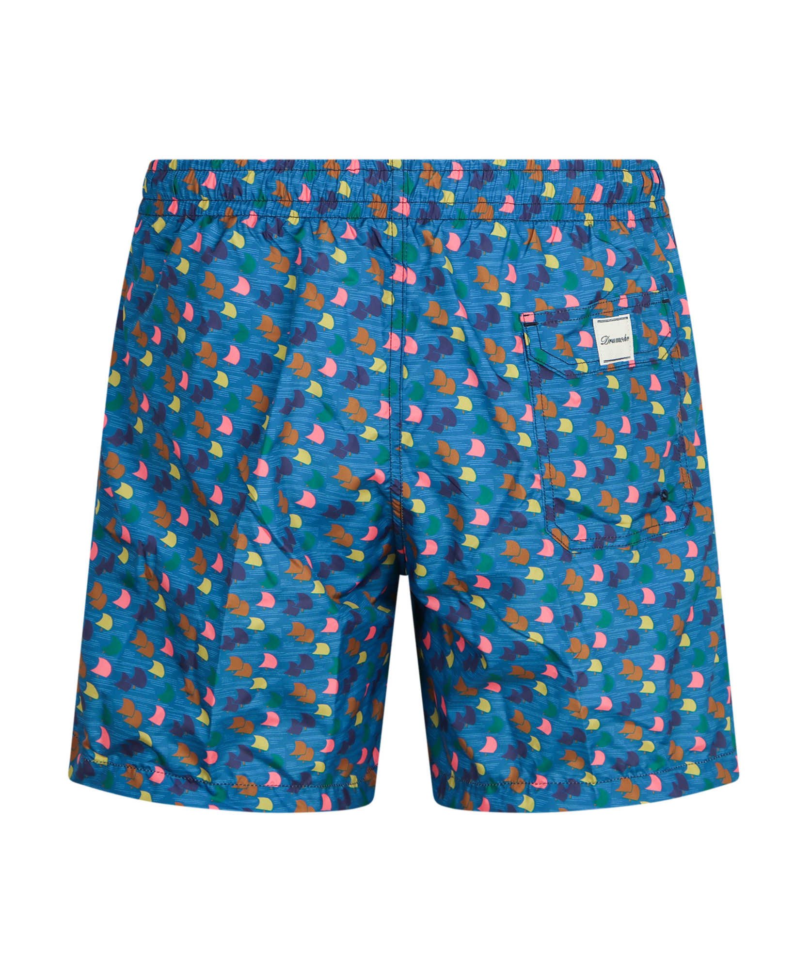 Drumohr Printed Swim Shorts In Blue