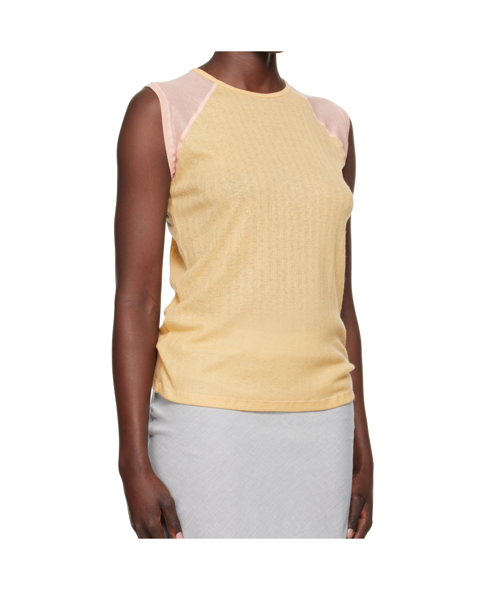 Baserange Sleeveless Vest In Yellow