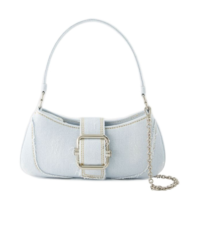 Osoi Small Brocle Denim Shoulder Bag In White