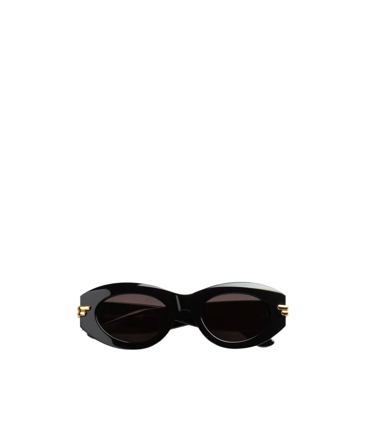Bottega Veneta Mitre Oval-framed Sunglasses In Black