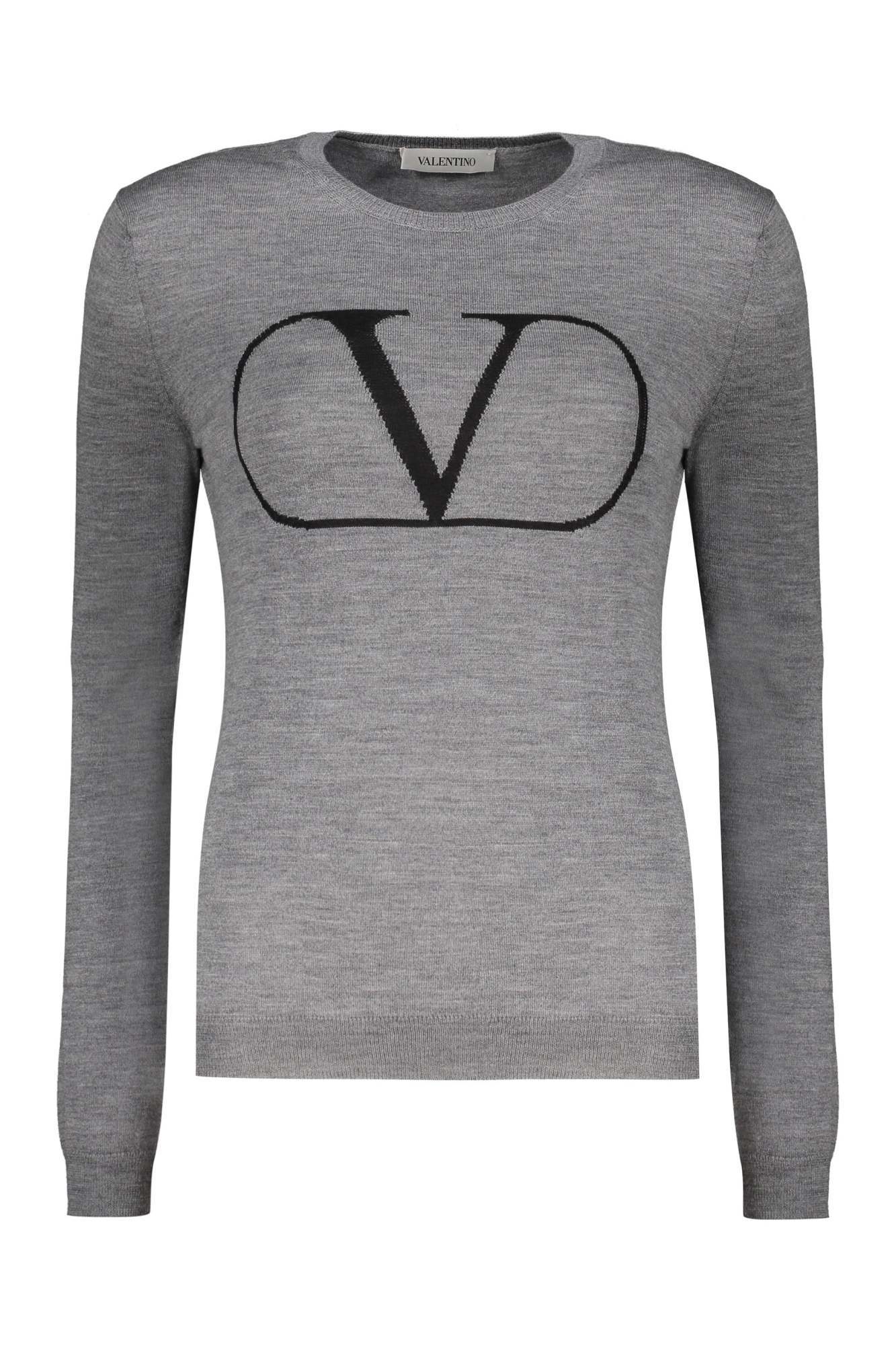 Valentino Intarsia-knit Logo Jumper