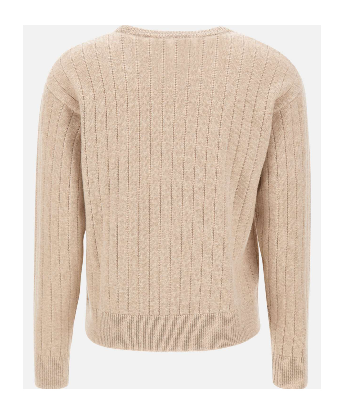 Eleventy Crew Neck Long Sleeve Sweater In Neutral