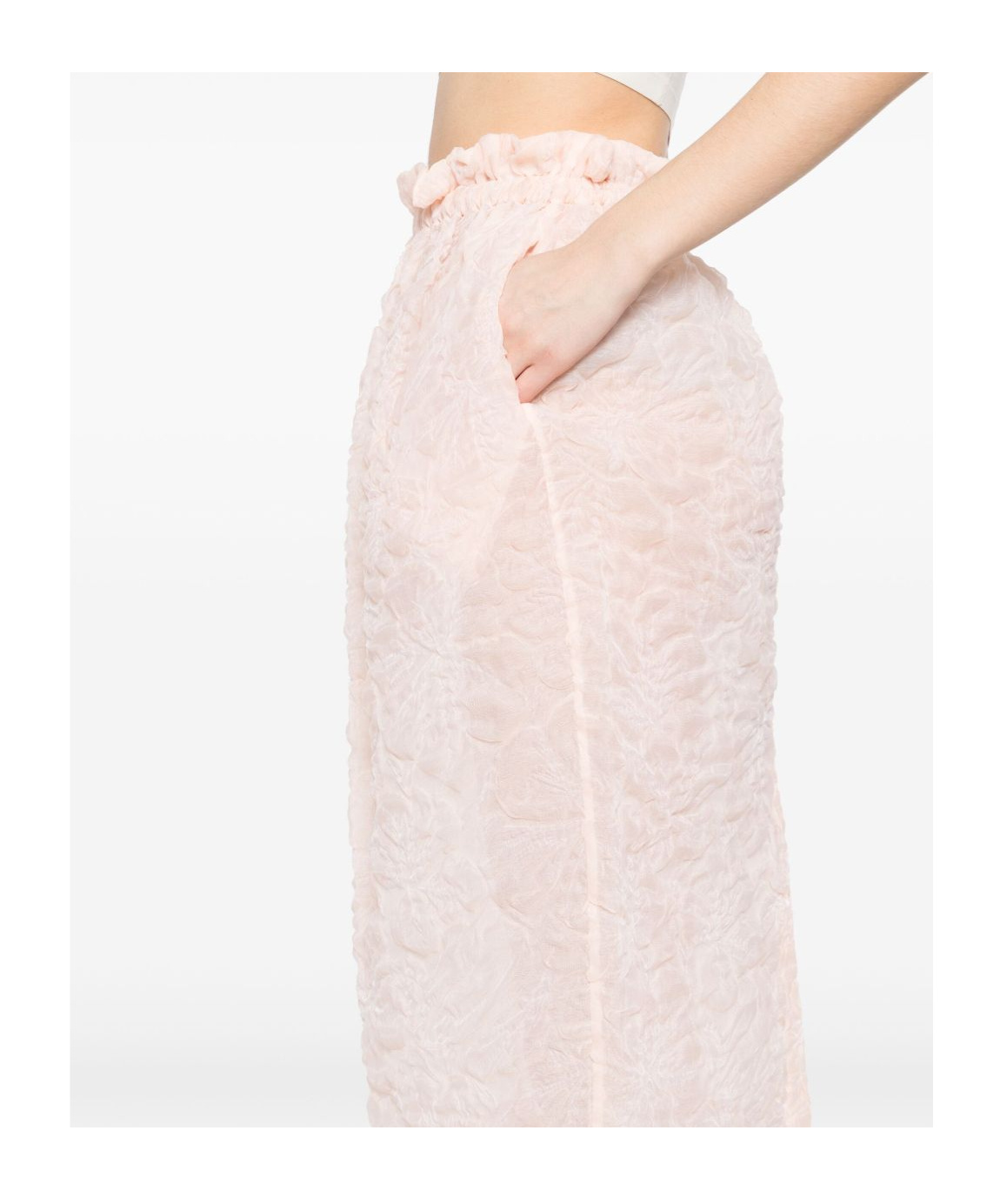 Simone Rocha Ruffle-waisted Skirt In Neutral