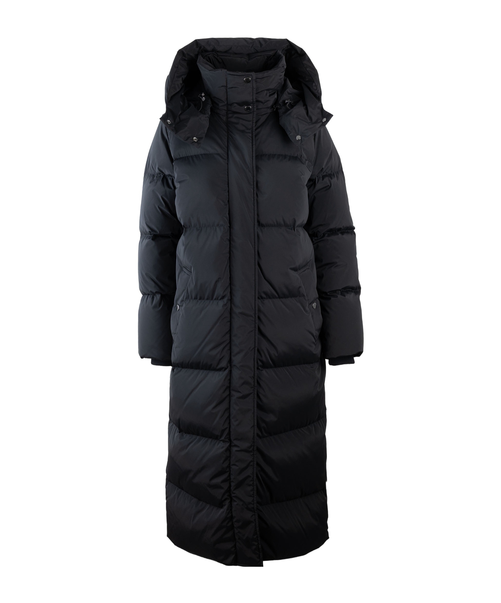 Woolrich Parka Kelly Lungo In Nylon Elasticizzato Nero In Black