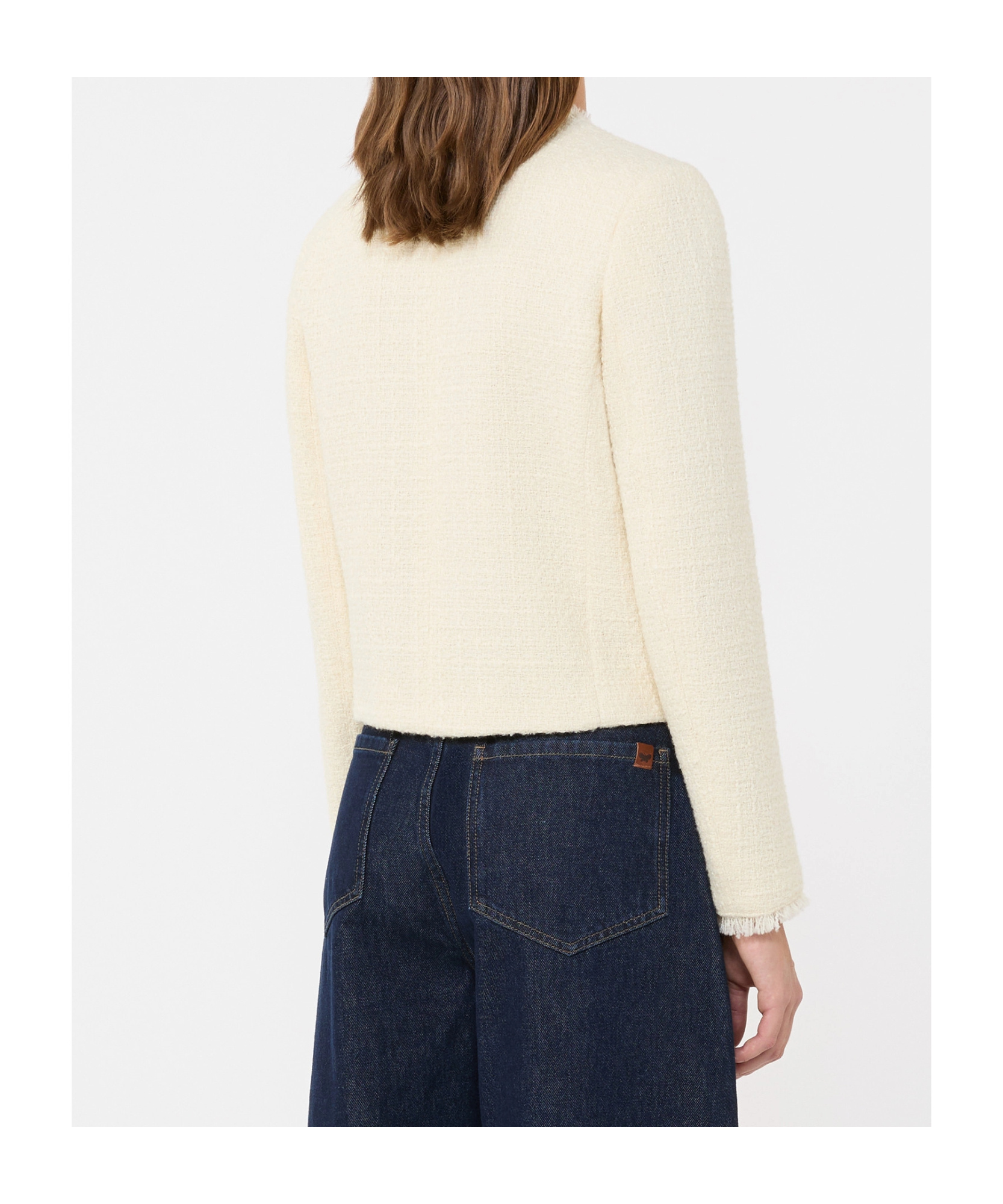 Weekend Max Mara Front-pocket Buttoned Cardigan In White