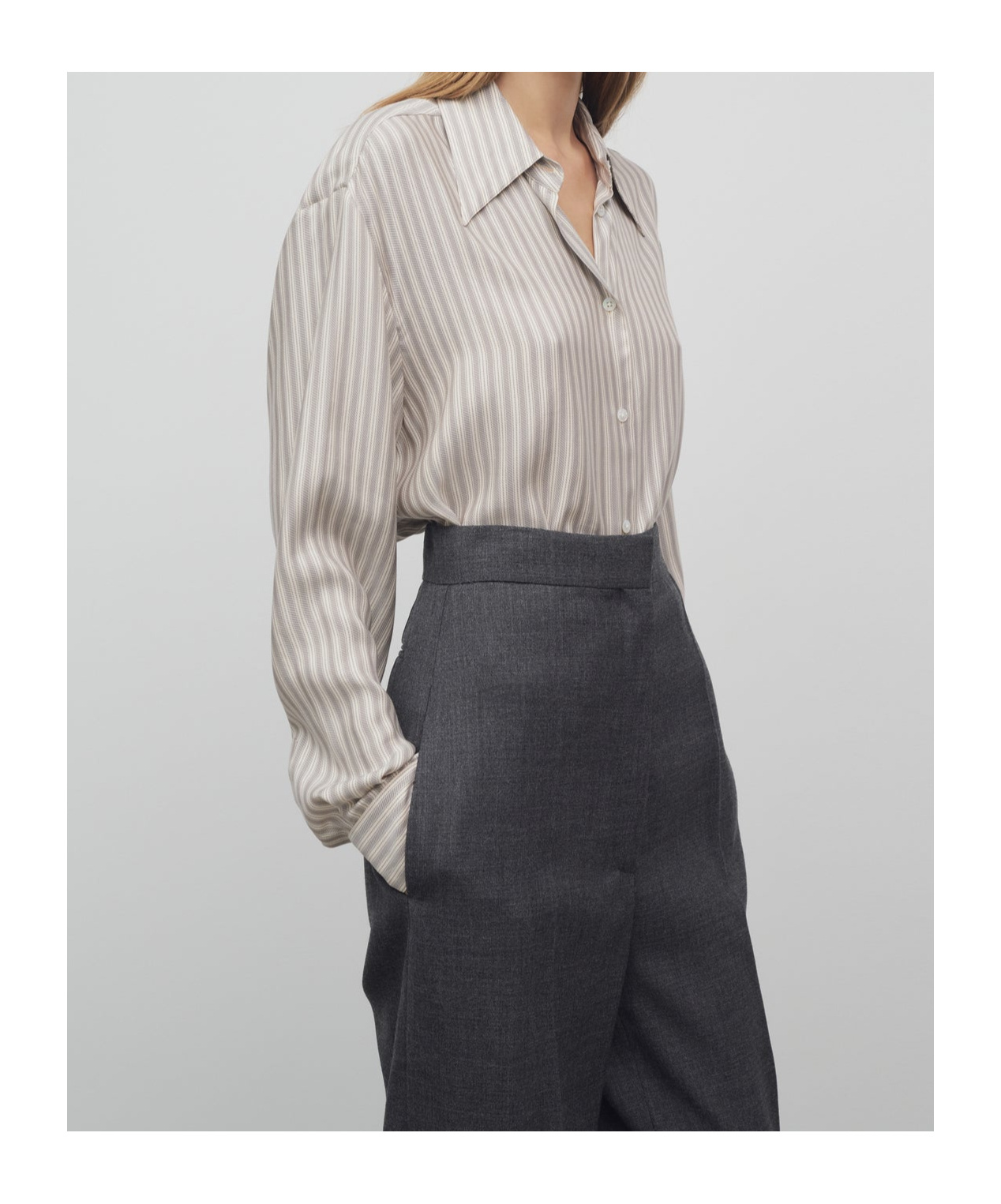 The Row Long-sleeved Shirt In White