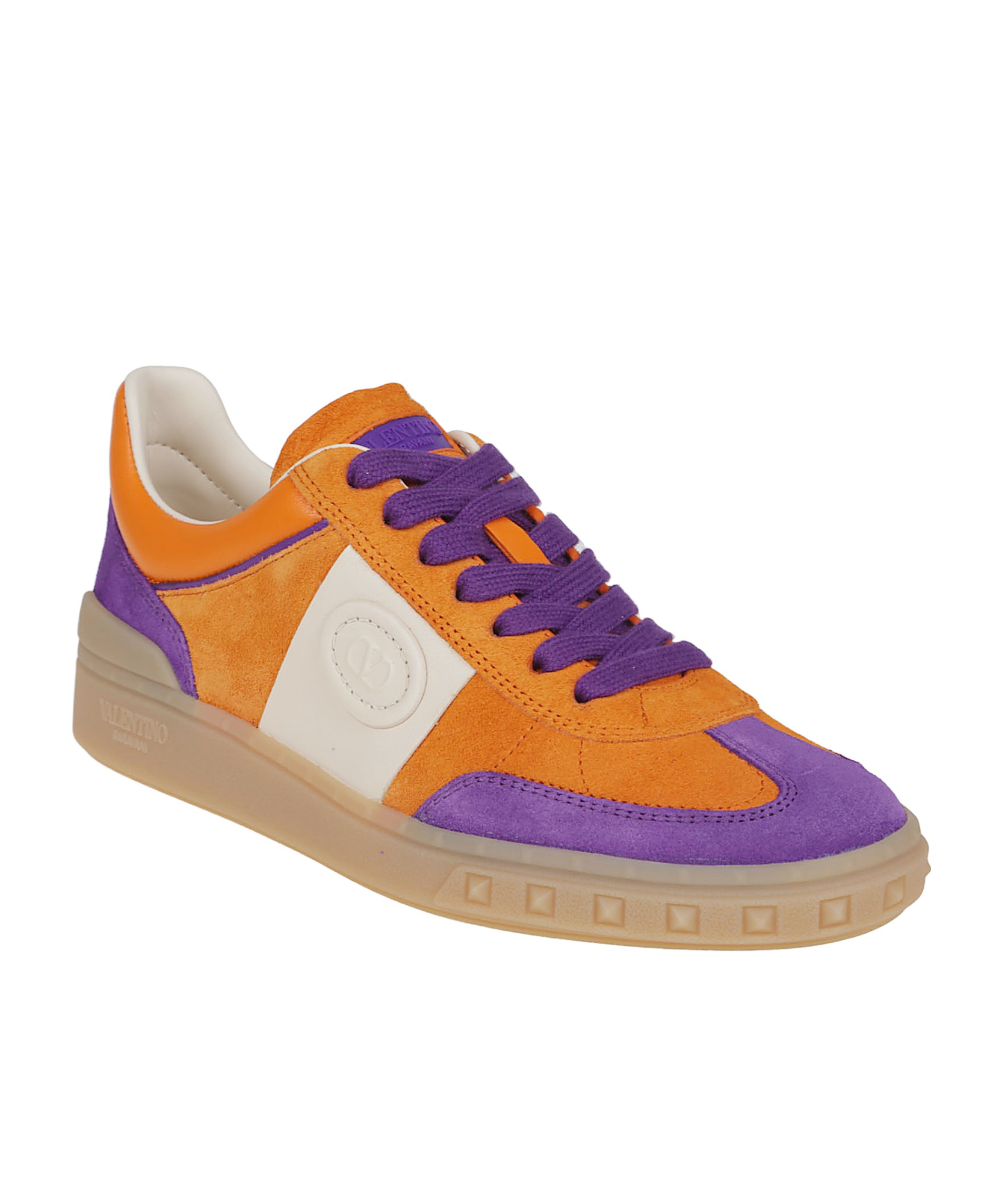 Valentino Upvillage Sneaker Low Top Nappa Calfskin In Brown