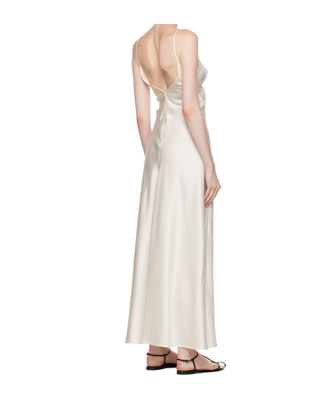 Jil Sander Off-white Evening Maxi Dress In White