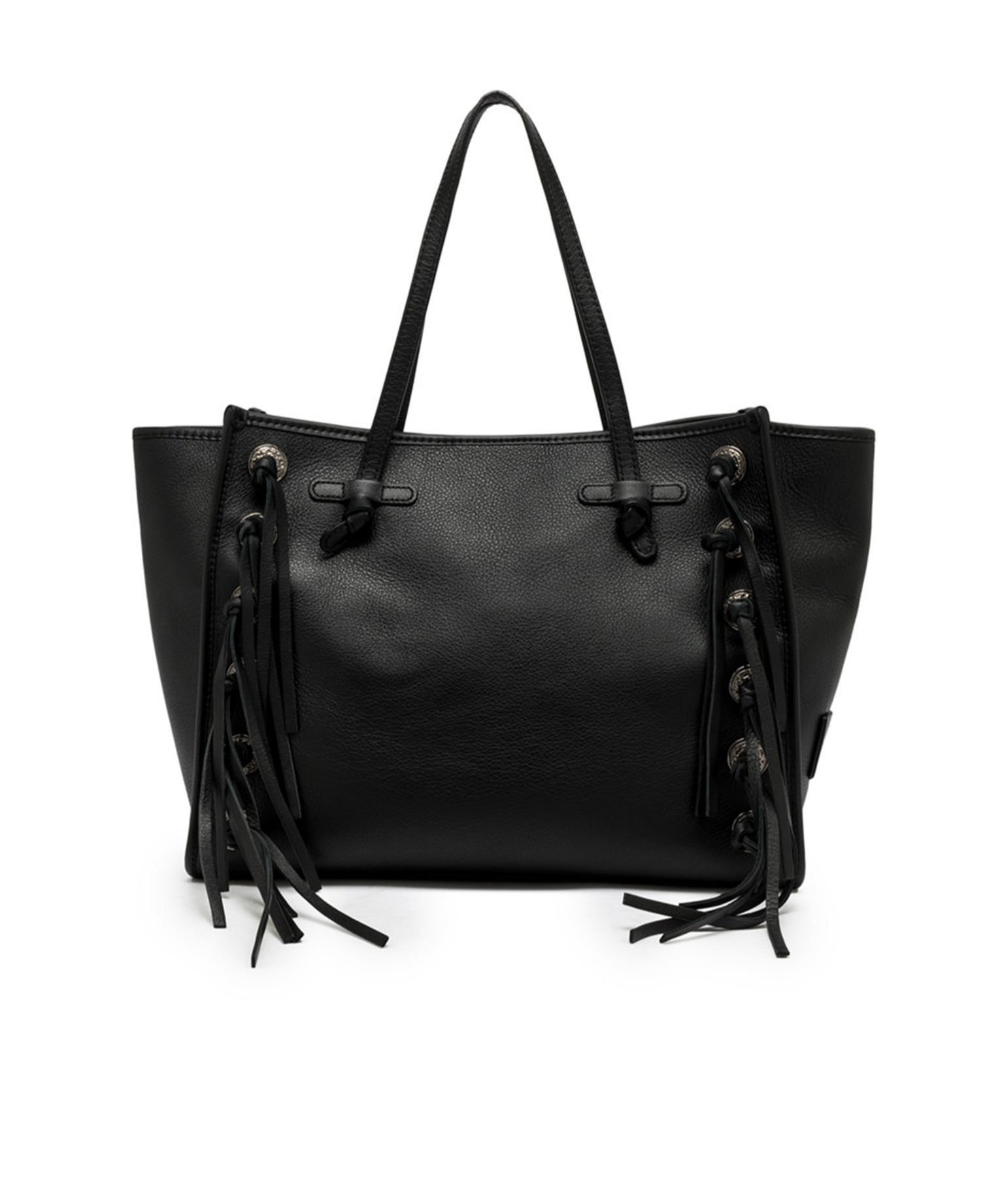 Gianni Chiarini Marcella Black Leather Bag With Fringes
