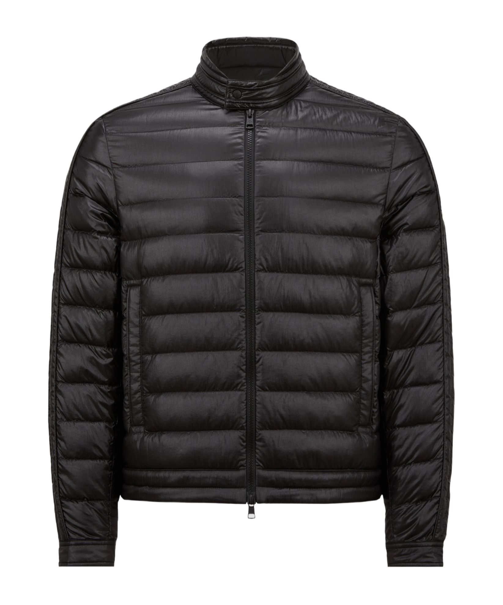 Moncler Jacobus Down Biker Jacket In Black