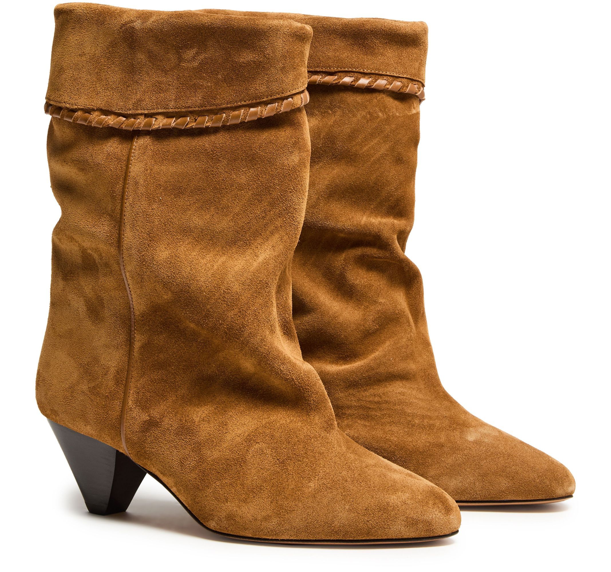 Isabel Marant Dalby Tasseled Leather-trimmed Suede Ankle Boots