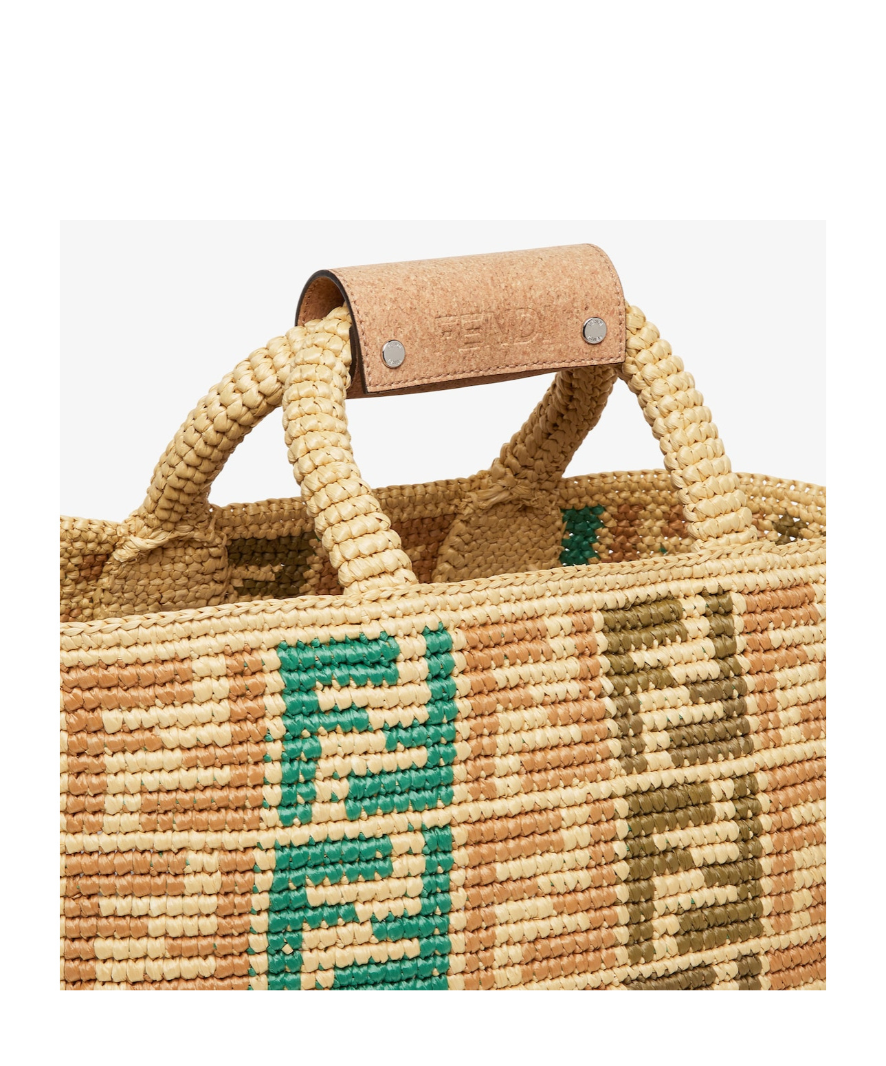 Fendi Ff Logo Handbag In Nude