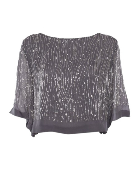 P.a.r.o.s.h Round-neck Blouse In Gray