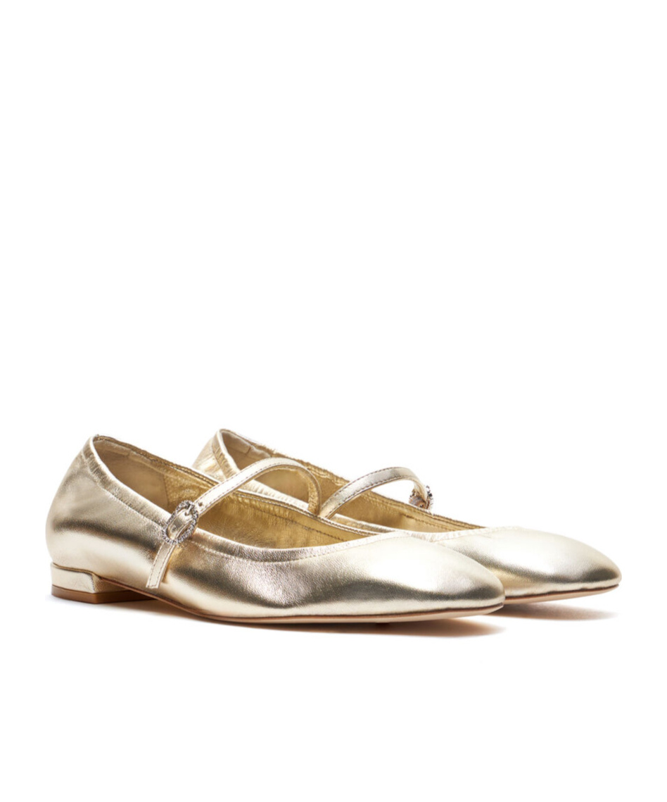 Stuart Weitzman Claris Crystal-embellished Leather Ballerina Shoes In White