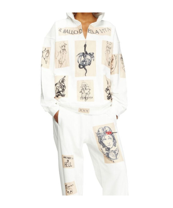 Diesel X Damiano David S-boxt Hoodie In White
