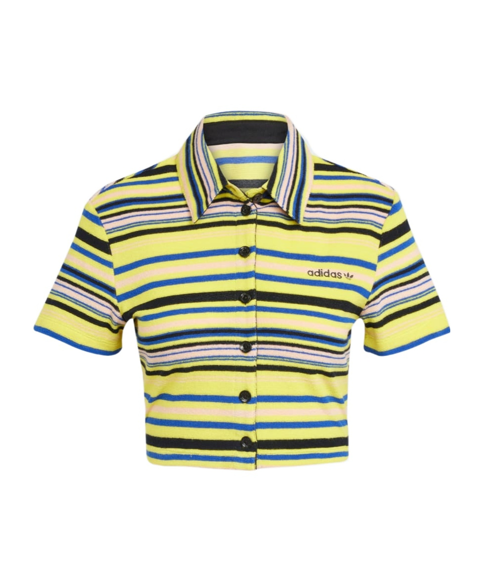 Adidas Originals Striped Cropped Shirt