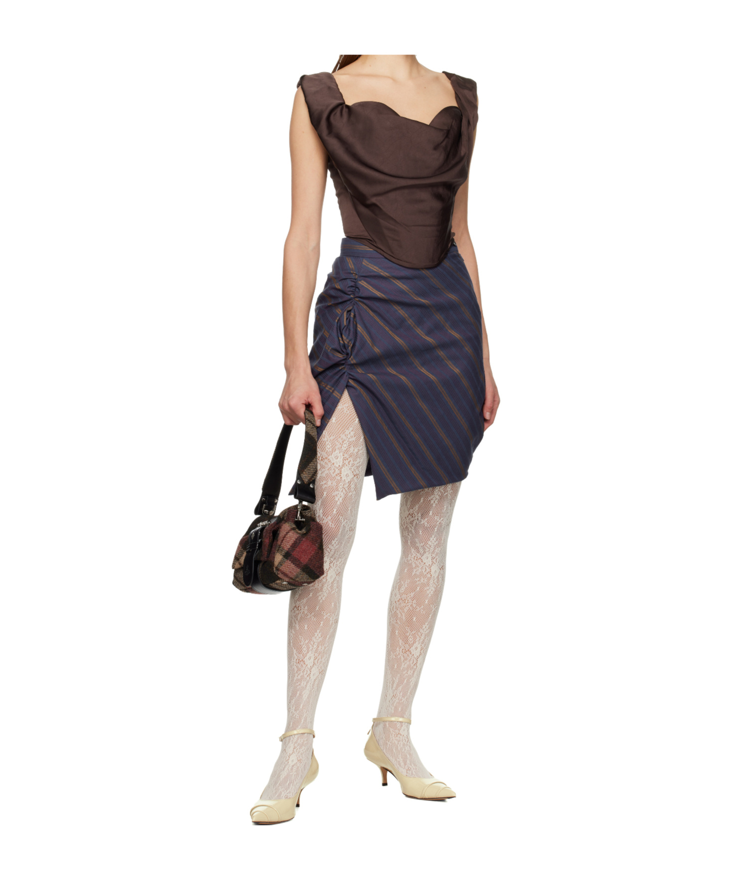 Vivienne Westwood Sunday Corset Top In Brown