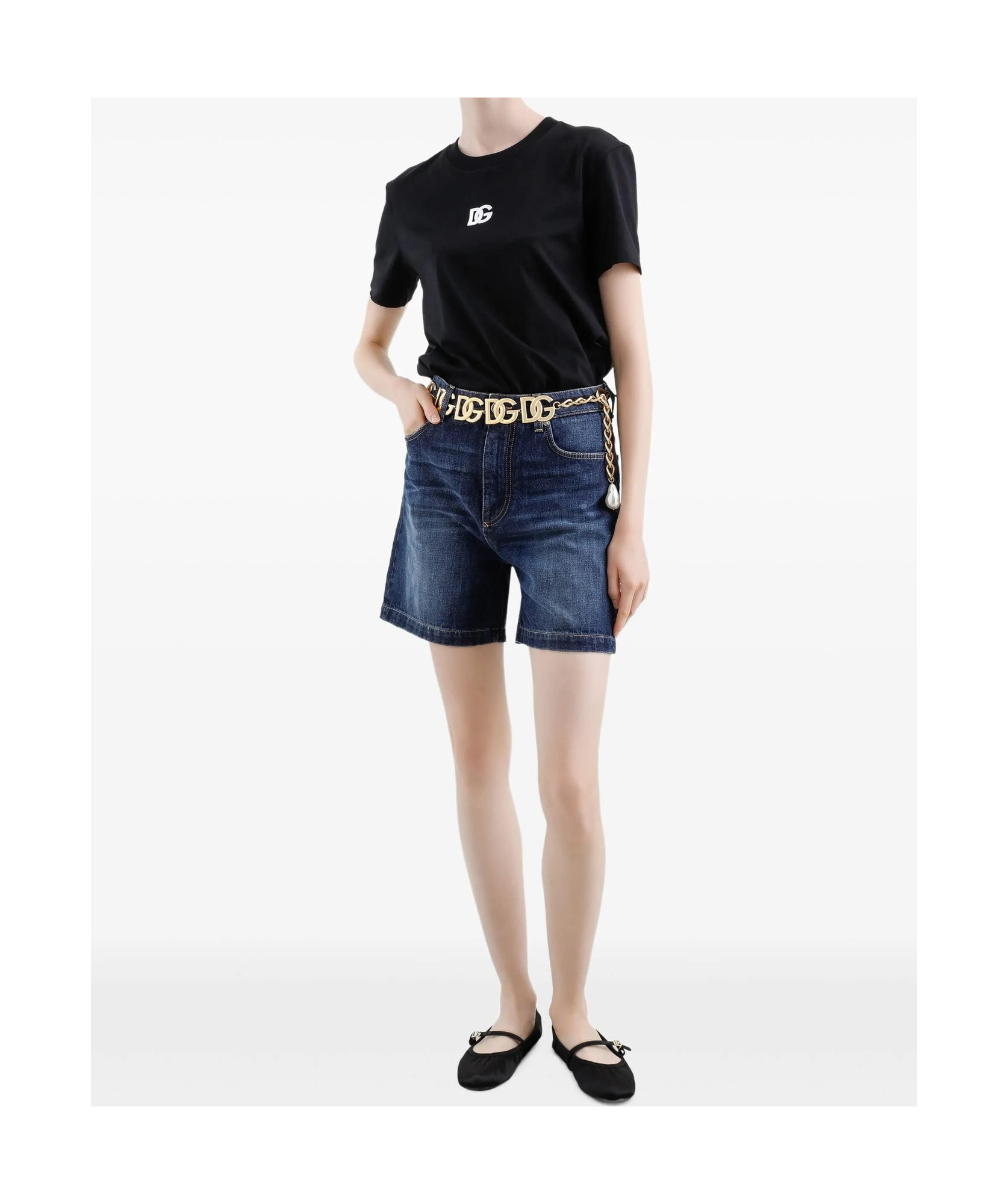 Dolce & Gabbana Jersey T-shirt With Dg Logo Embroidery In Black