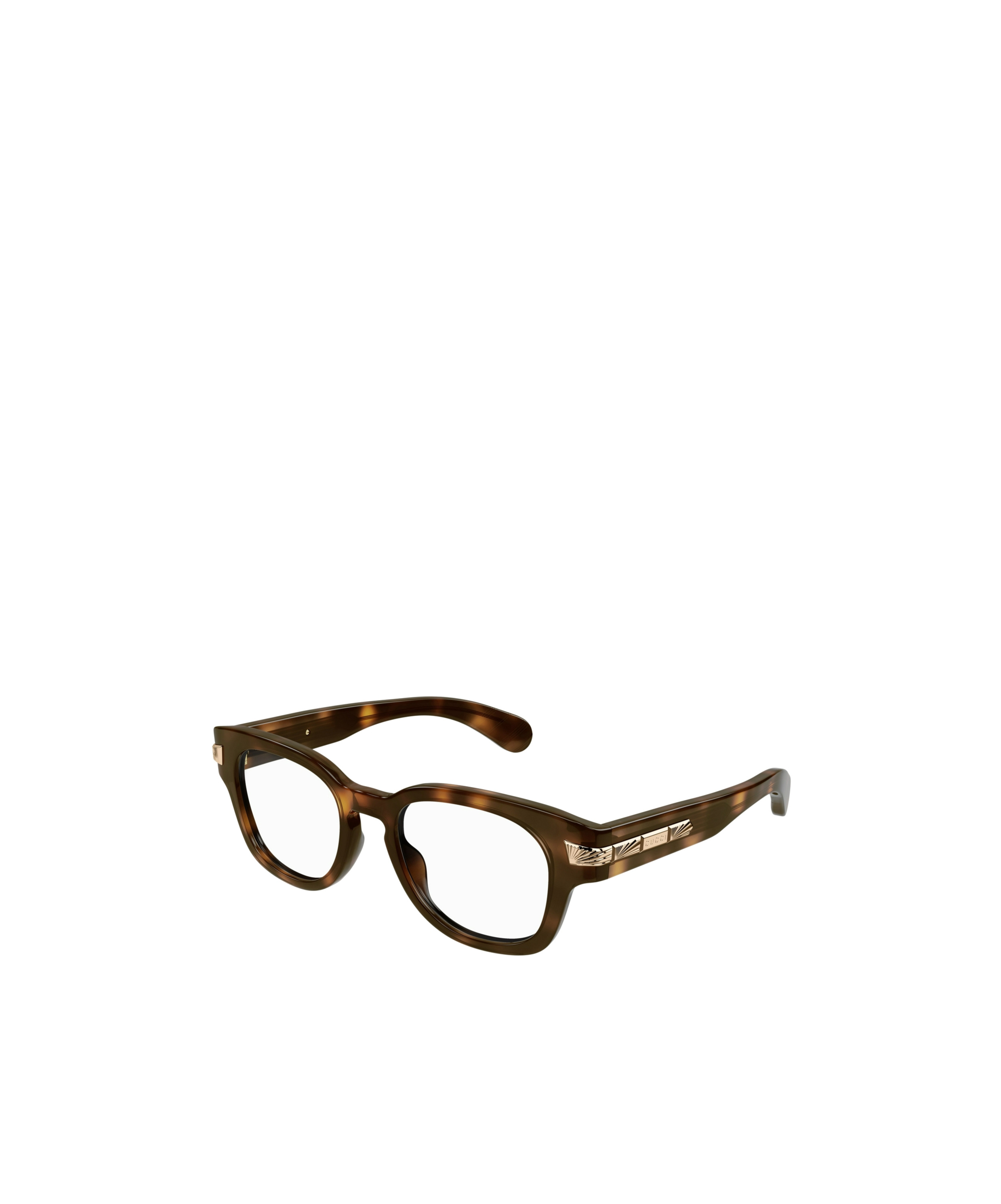 Gucci Tortoiseshell Square-frame Glasses In Black