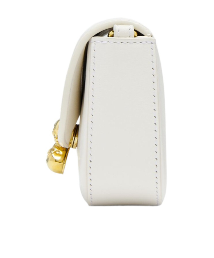 Alexander Mcqueen Small Skull Flower Cross-body Bag In White