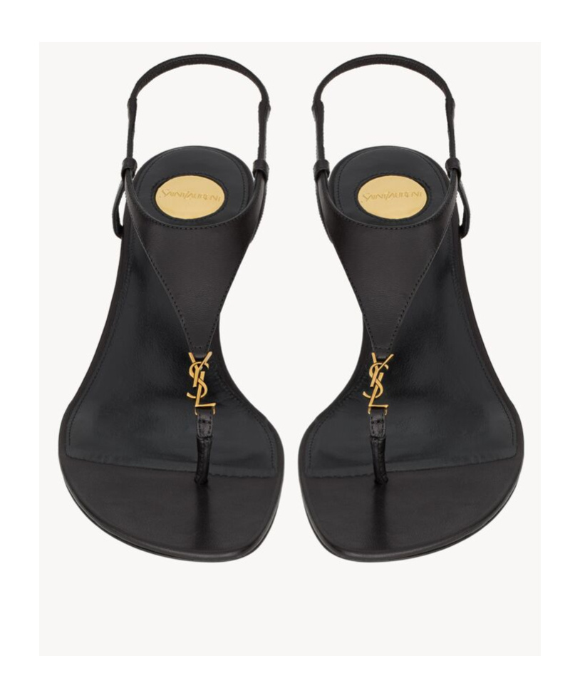 SAINT LAURENT CASSANDRA WEDGES IN SMOOTH LEATHER