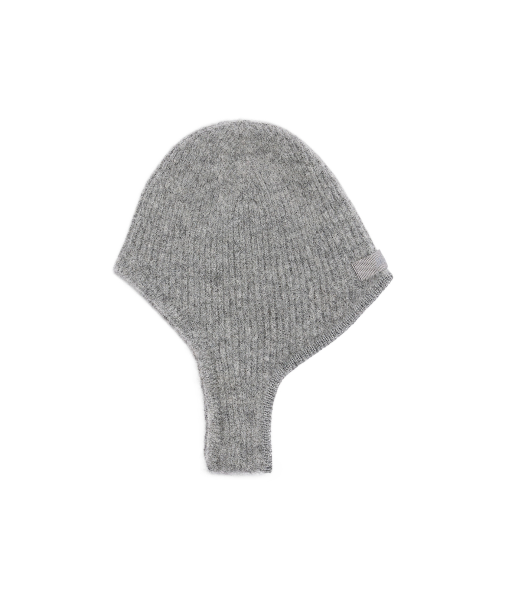 Jacquemus Rib Knitted Hood In Gray