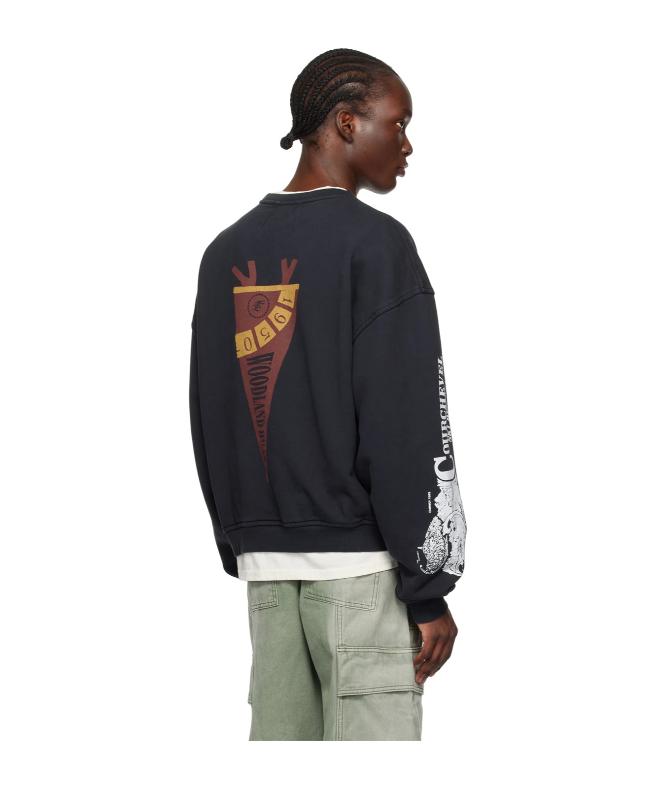 Rhude Pennant Flag Pullover In Black