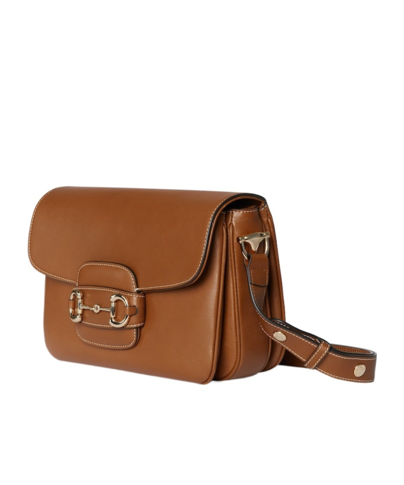 Gucci Horsebit 1955 Soft Small Shoulder Bag In Brown
