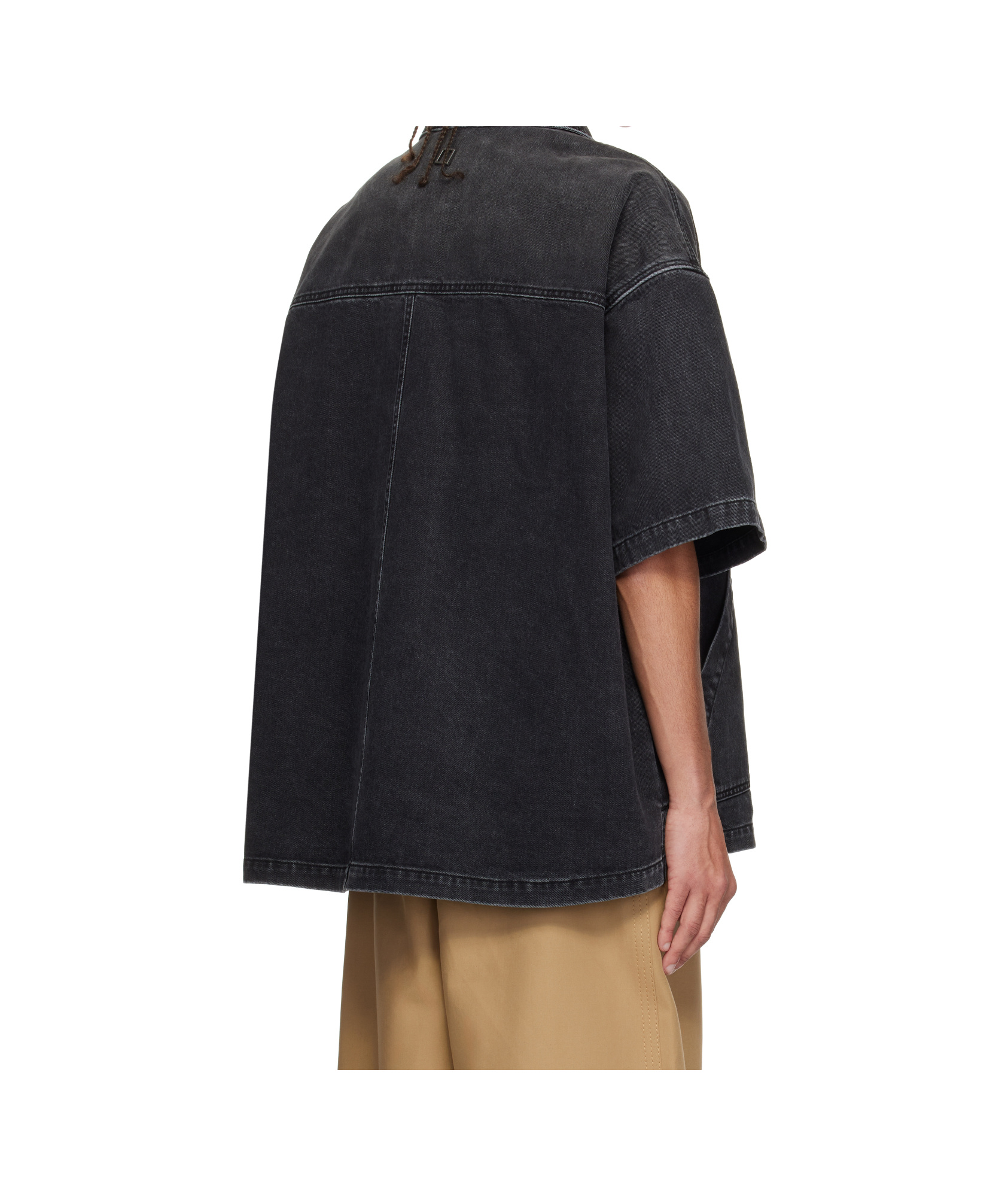 Wooyoungmi Black Faded Denim Shirt In Black