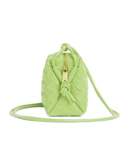 Bottega Veneta Mini Loop Leather Camera Bag In Green