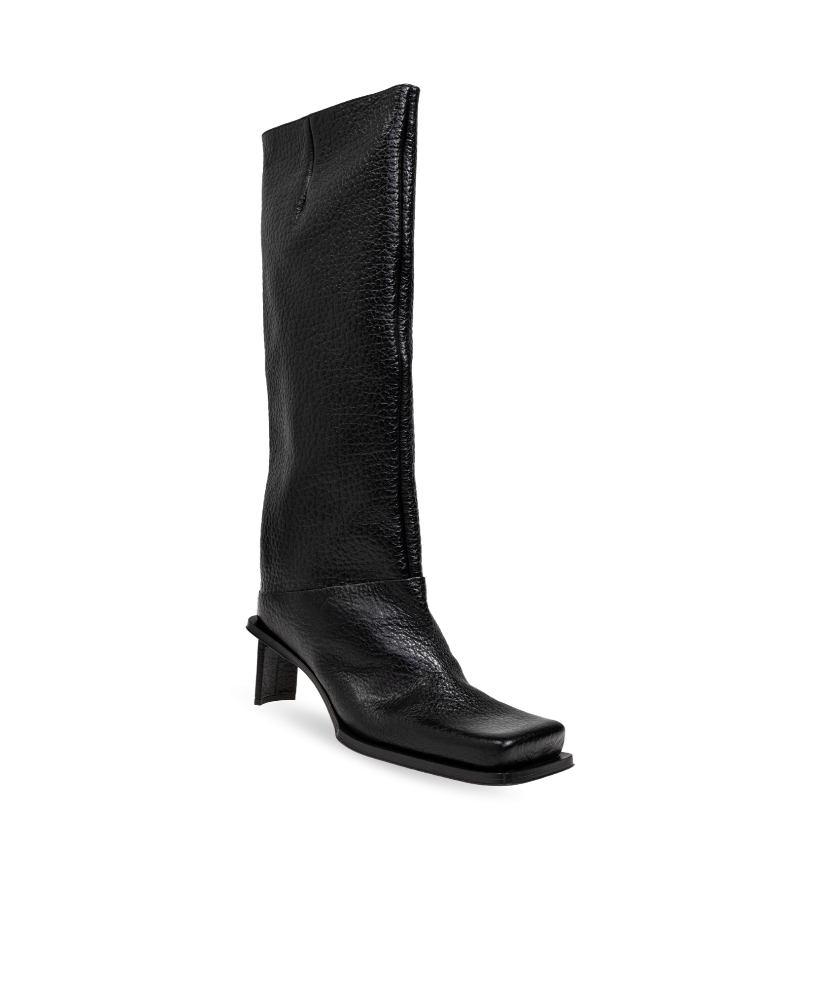 Miista Square-toed Boots In Black