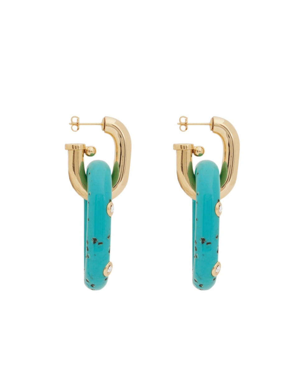 Rabanne Xl Link Earrings In Green