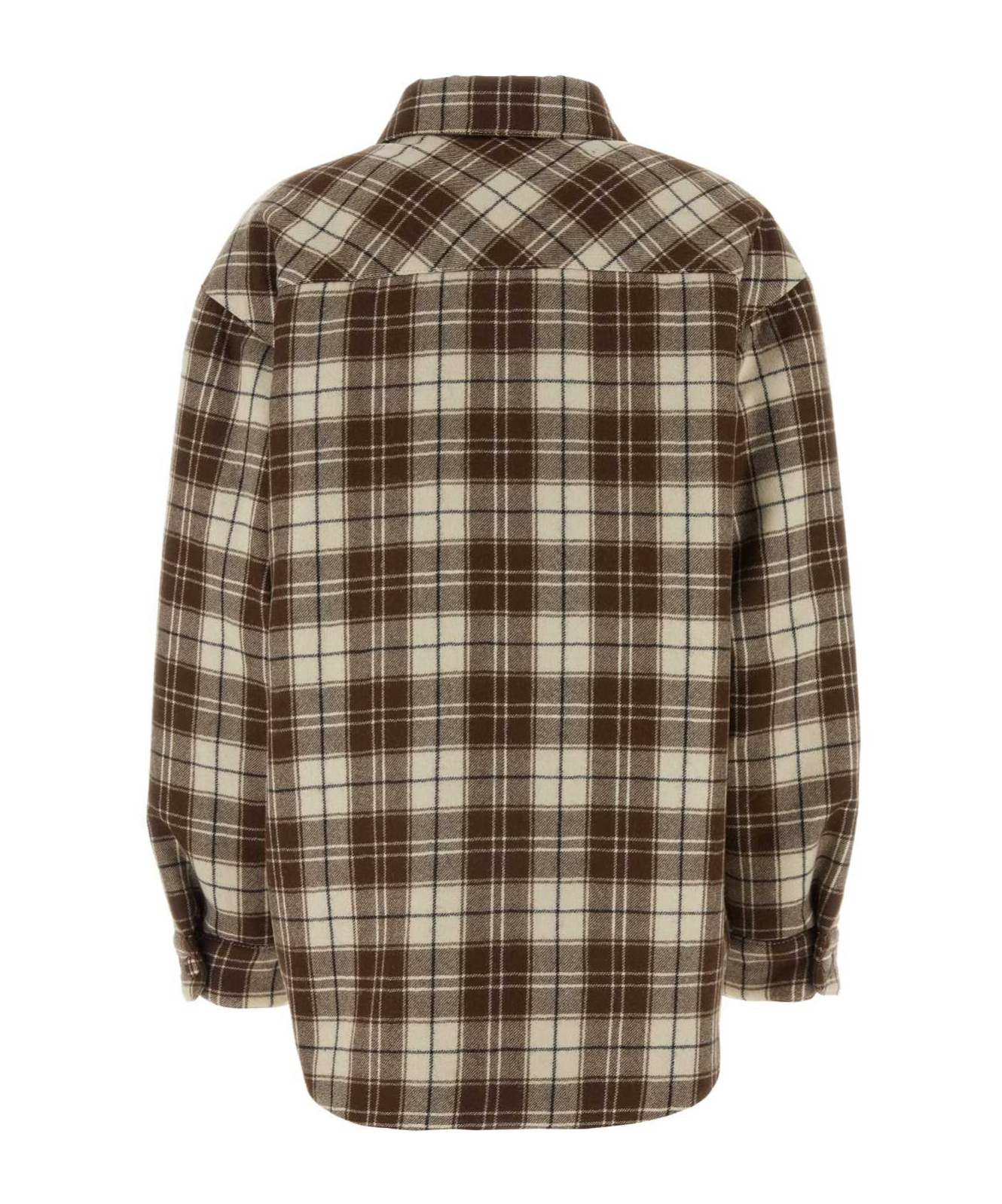 Miu Miu Multicolor Embroidered Wool Down Jacket In Multicolor