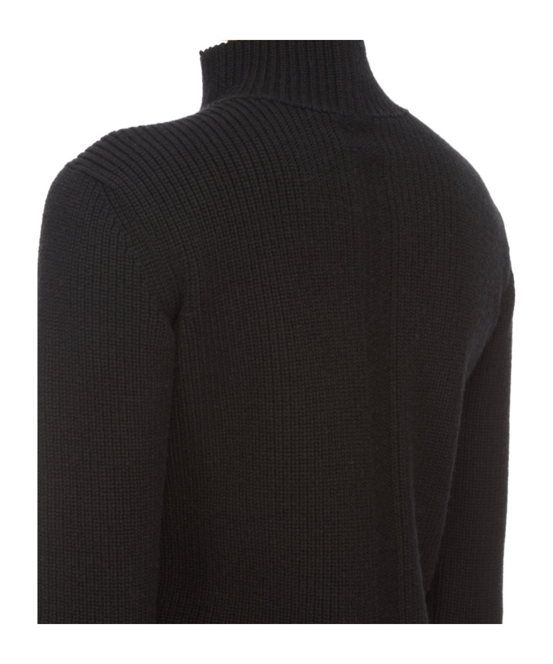 Rick Owens Black Porterville Headon Dbl Lupetto Turtleneck In Black