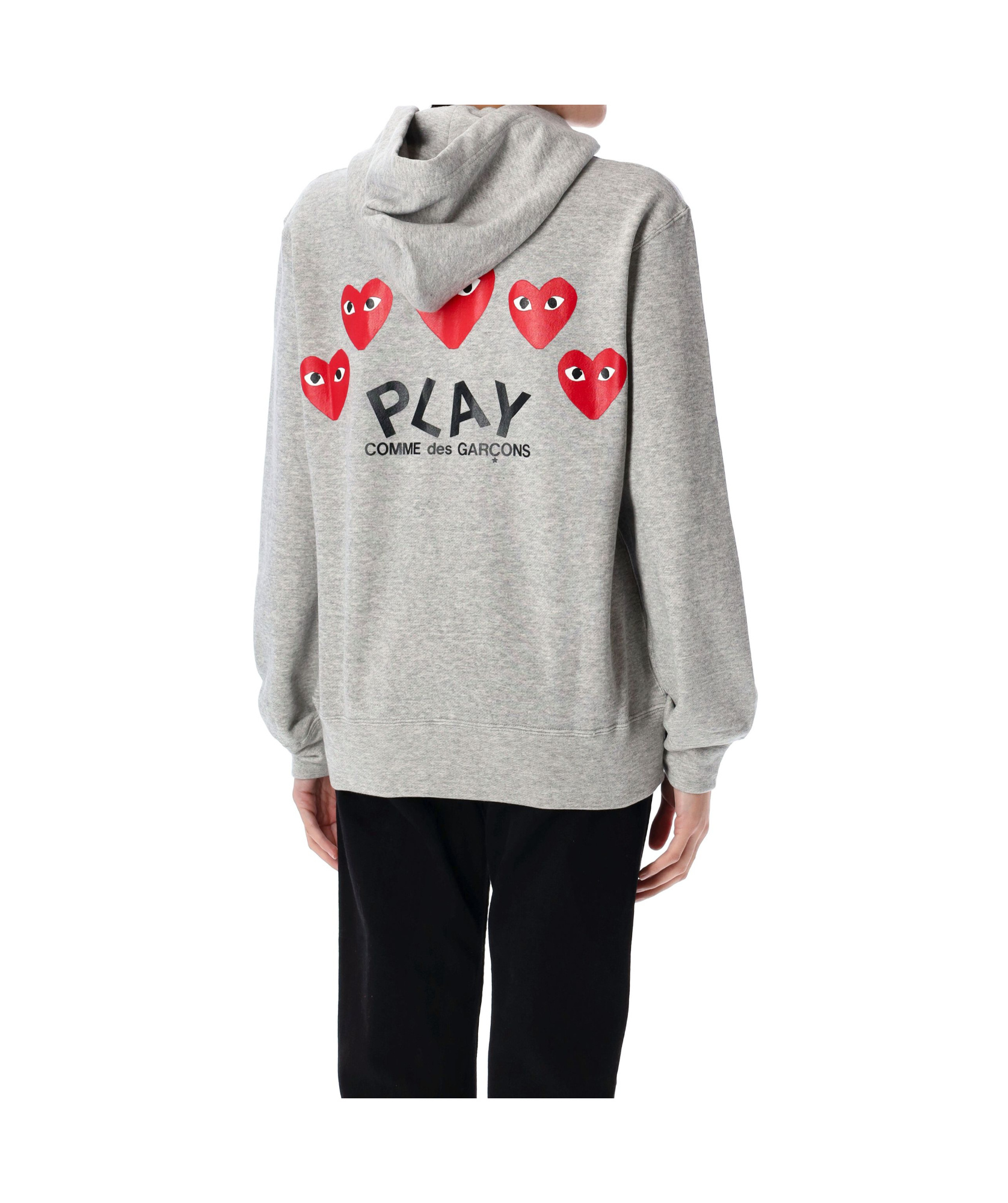 COMME DES GARÇONS HEART-SHAPED ZIPPER HOODIE 
