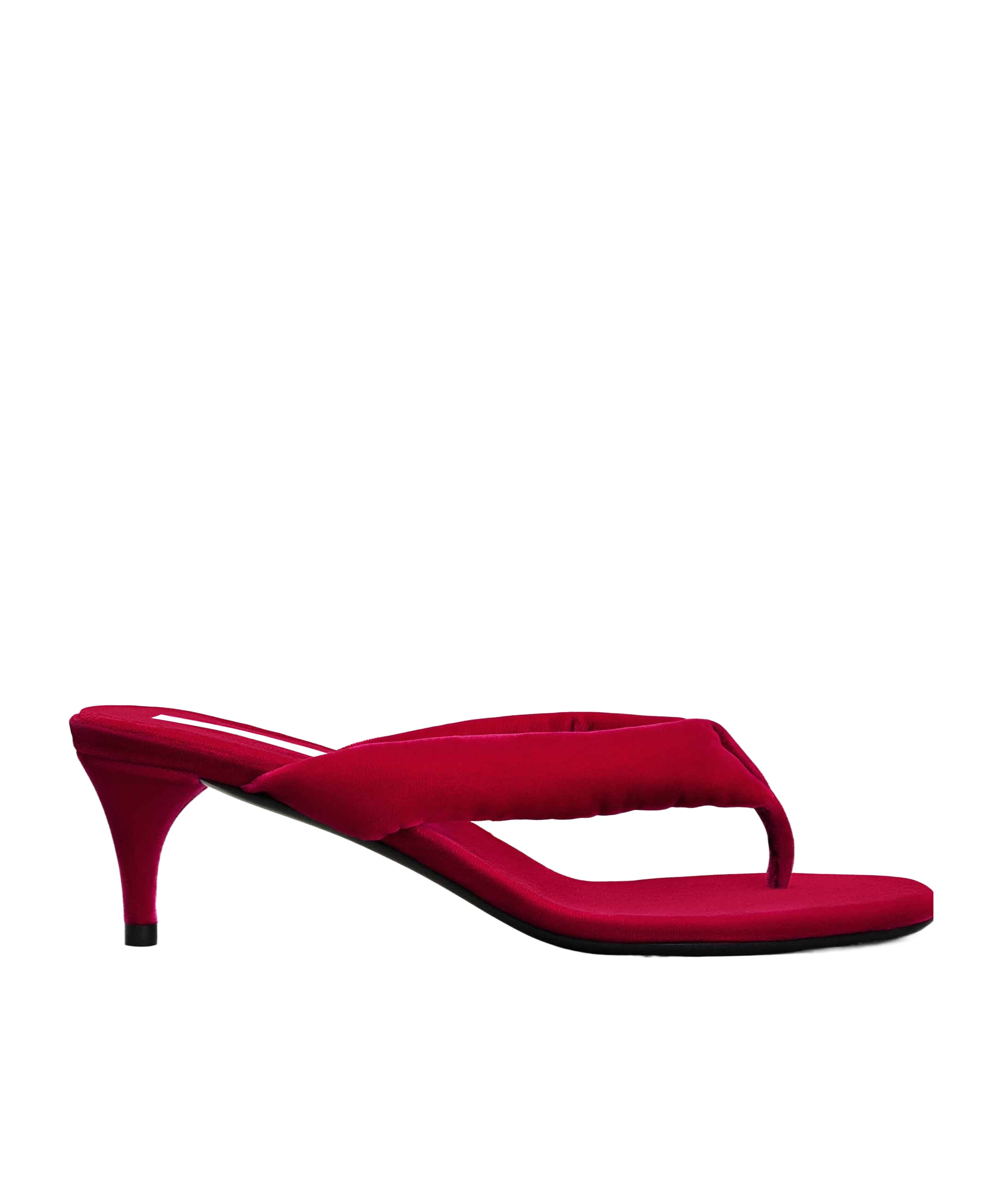 Alaïa Heel Thong Mules In Velvet In Burgundy