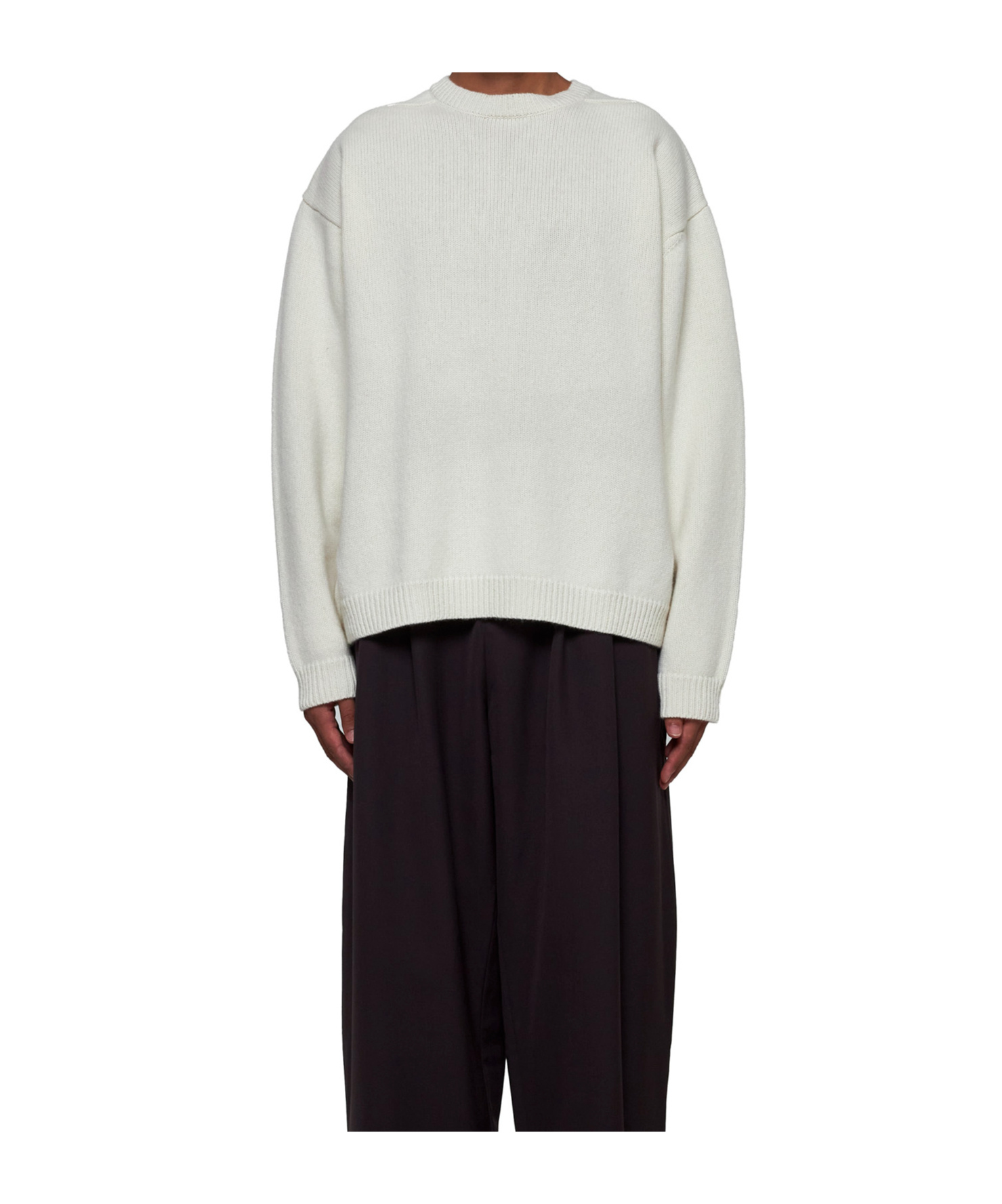 Studio Nicholson Hemyl Lambswool Sweater In White