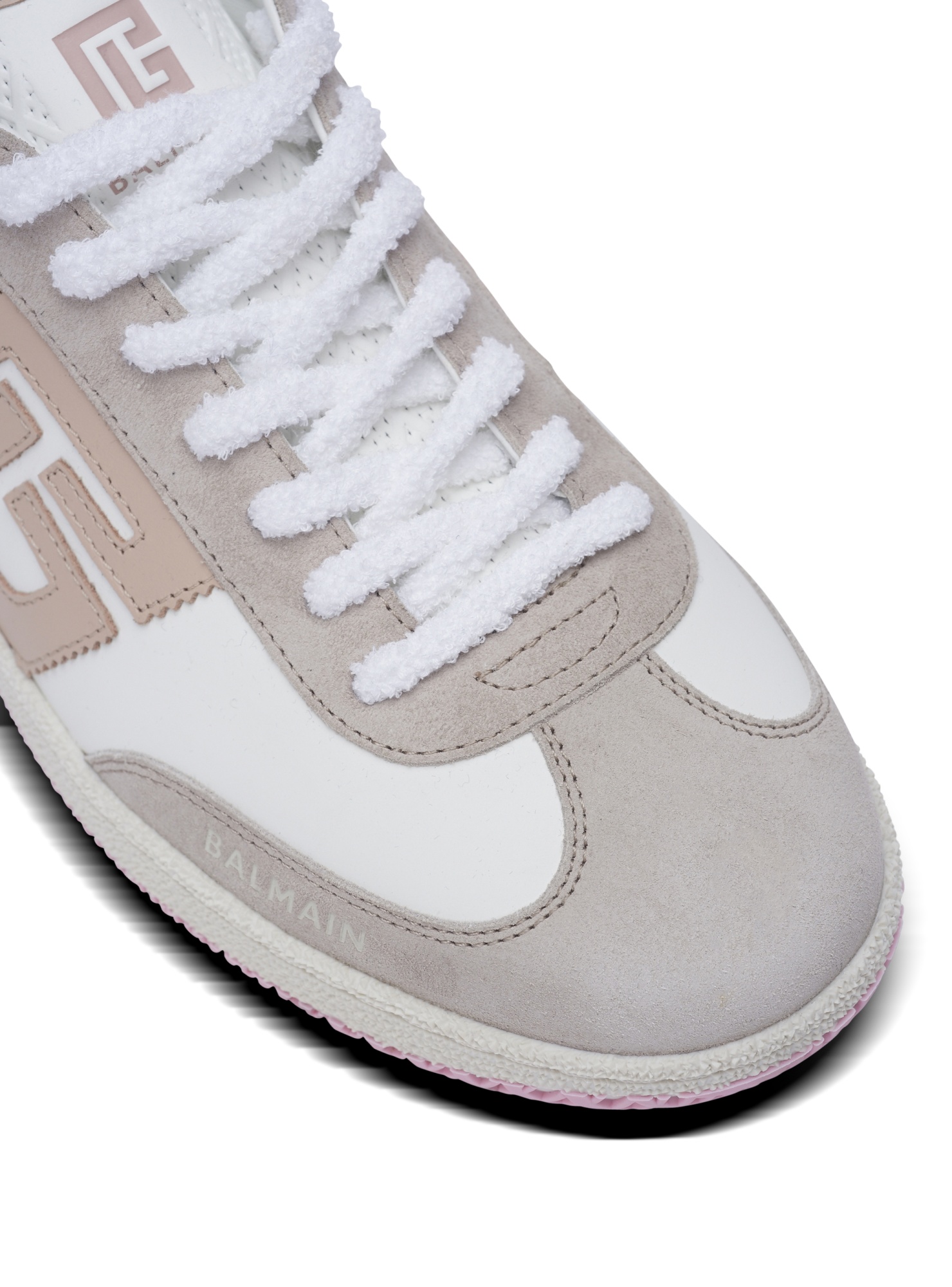Balmain Lace-up Low-cut Casual Shoes In White
