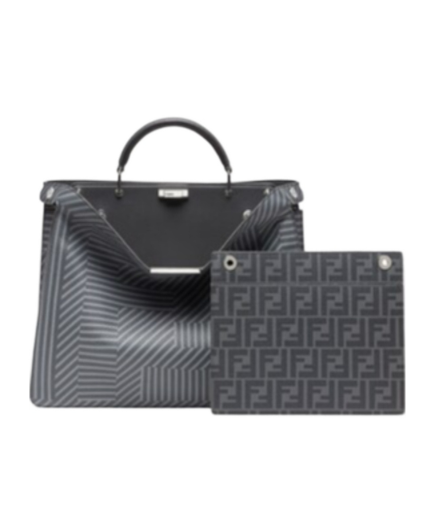 Fendi Peekaboo Iseeu Medium Tote Bag In Gray
